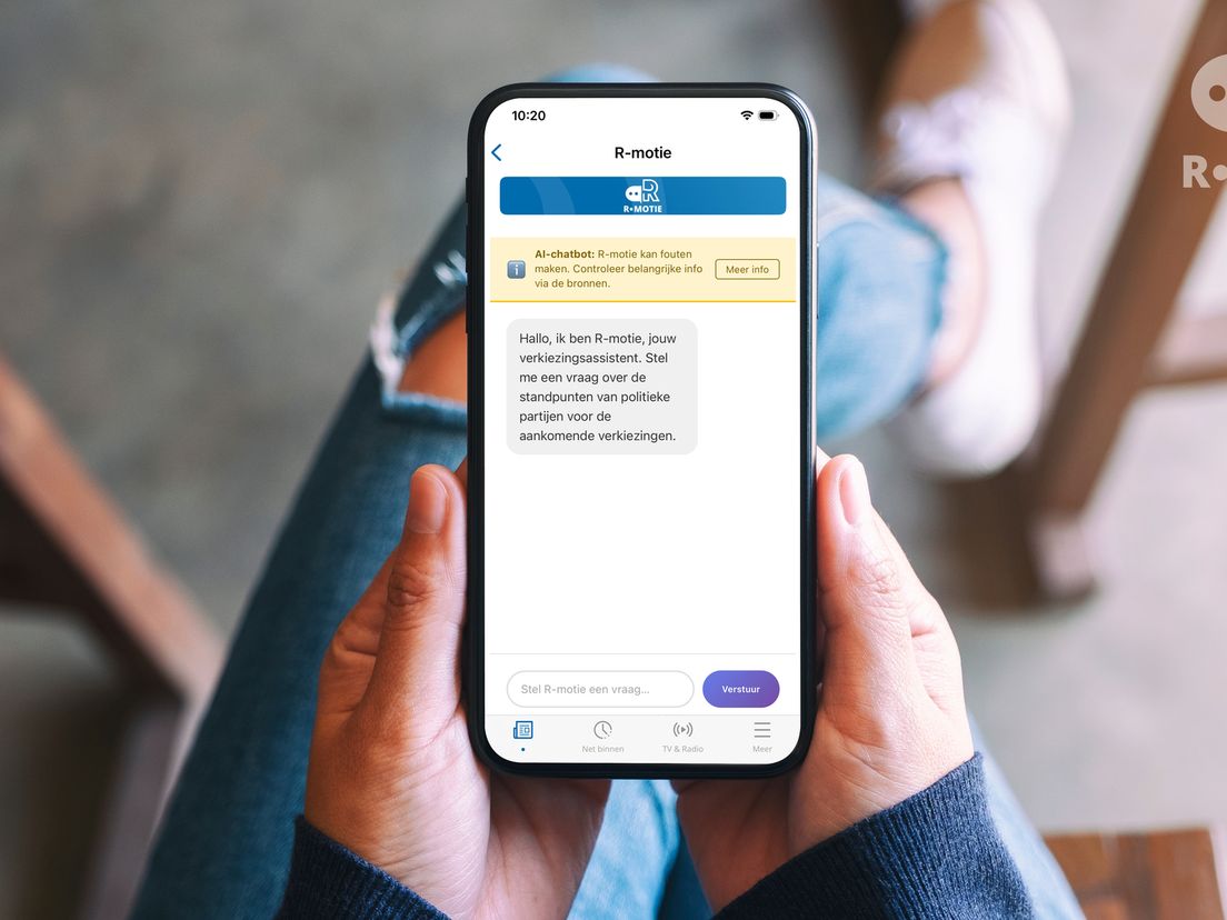 Foto van het R Motie chatbot